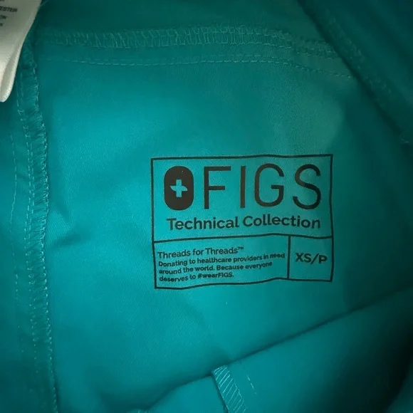 FIGS Yola Pant Teal Color - Picture 2 of 4